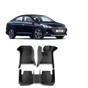 Floor Mats for Verna New   - black